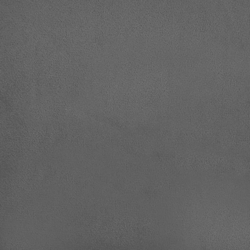 Canapé-lit à 2 places gris foncé velours - XIOS