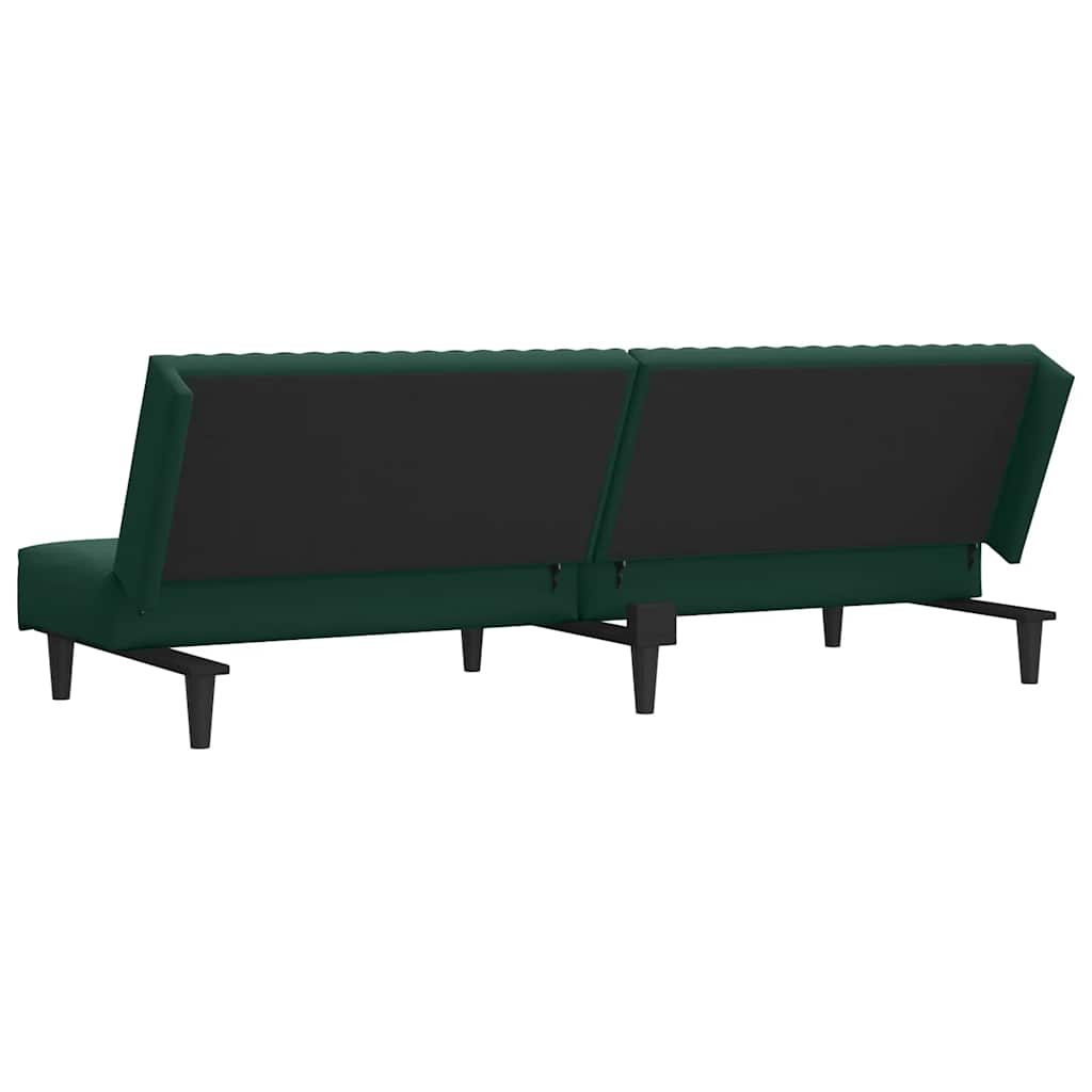 Canapé-lit à 2 places vert foncé velours - XIOS