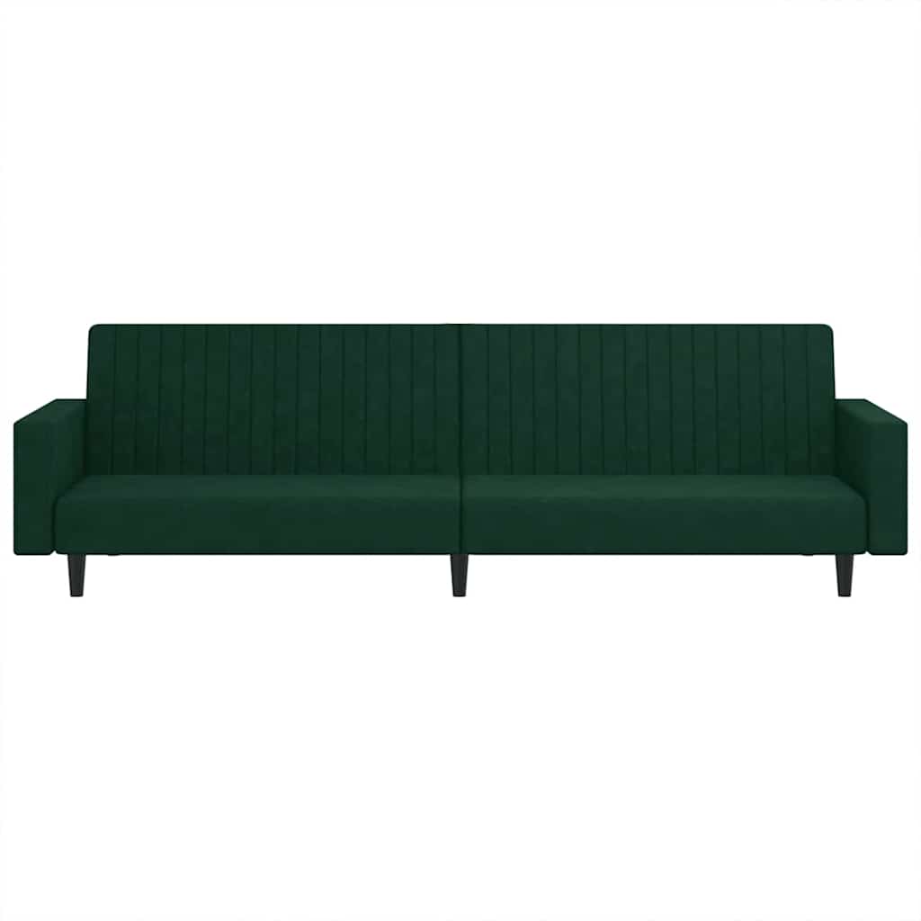 Canapé-lit à 2 places vert foncé velours - XIOS
