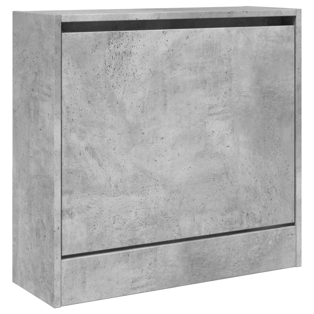 Armoire à chaussures gris béton 60x21x57 cm bois d'ingénierie - XIOS