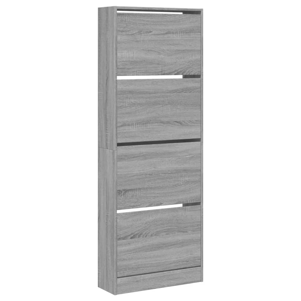 Armoire à chaussures sonoma gris 60x21x163,5 cm bois ingénierie - XIOS