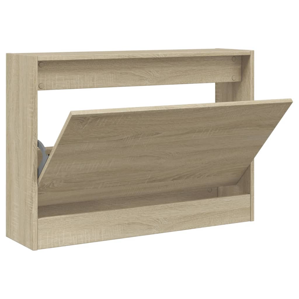 Armoire à chaussures chêne sonoma 80x21x57 cm bois d'ingénierie - XIOS