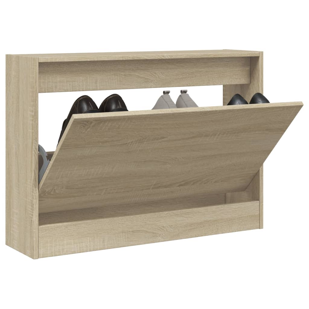Armoire à chaussures chêne sonoma 80x21x57 cm bois d'ingénierie - XIOS