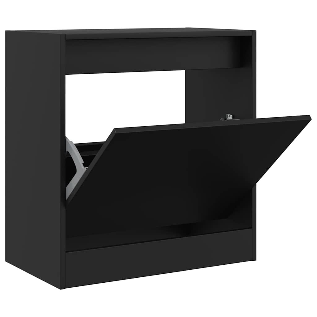 Armoire à chaussures noir 60x34x63,5 cm bois d'ingénierie - XIOS