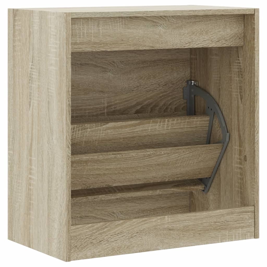 Armoire à chaussures chêne sonoma 60x34x63,5 cm bois ingénierie - XIOS