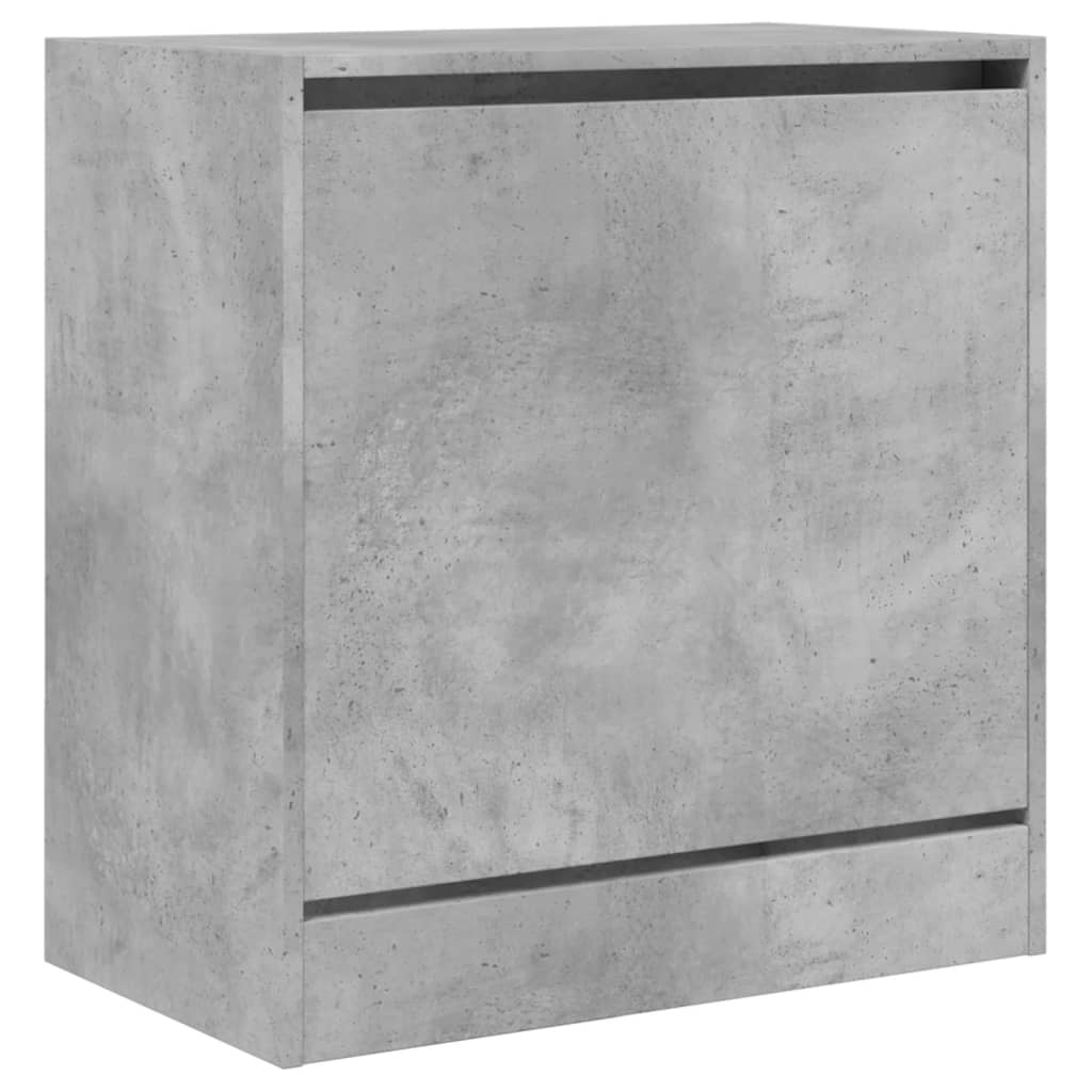 Armoire à chaussures gris béton 60x34x63,5 cm bois d'ingénierie - XIOS