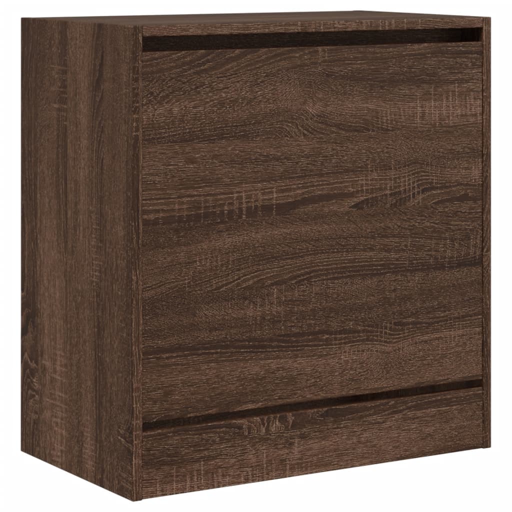 Armoire à chaussures chêne marron 60x34x63,5 cm bois ingénierie - XIOS