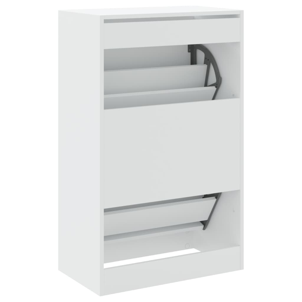 Armoire à chaussures blanc 60x34x96,5 cm bois d'ingénierie - XIOS