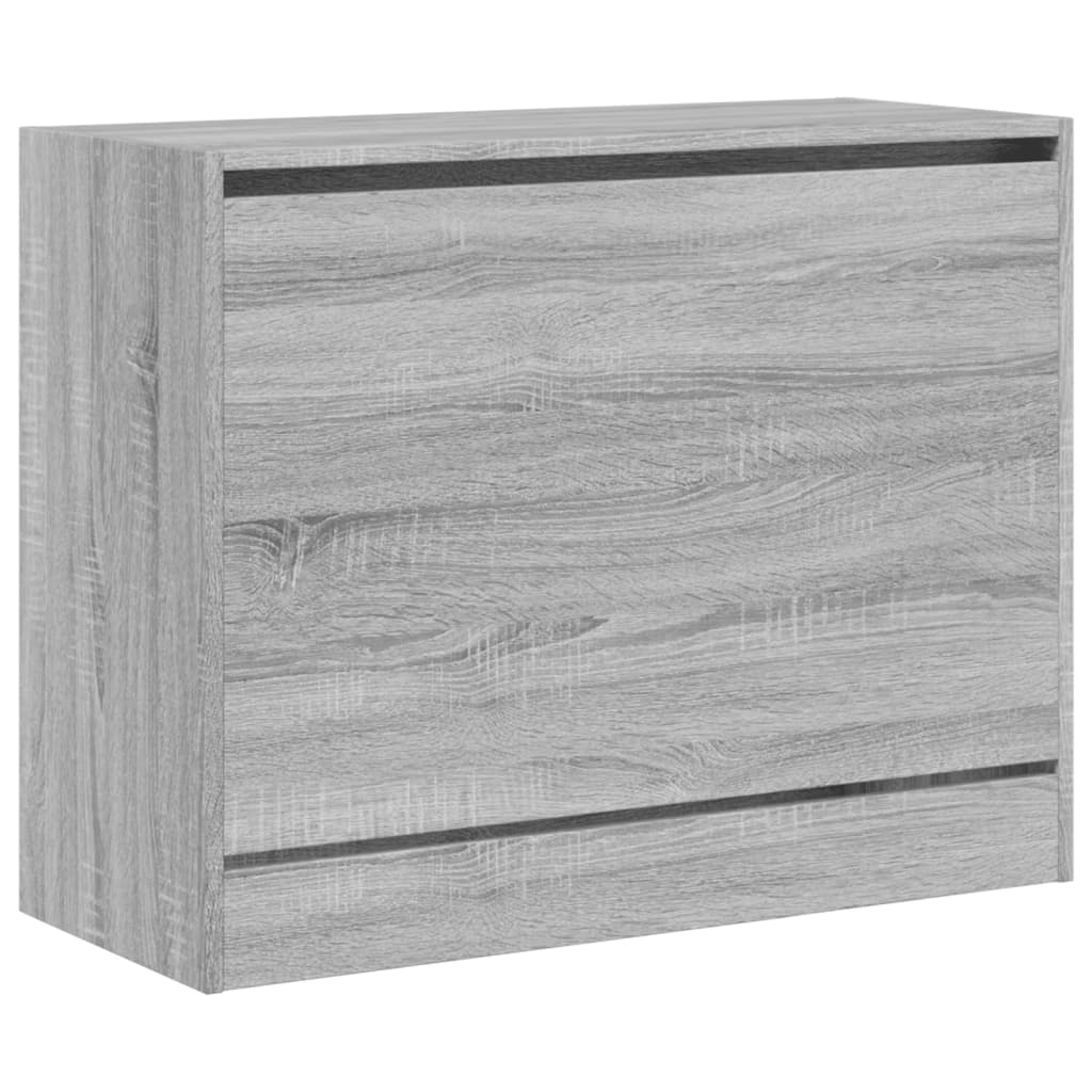 Armoire à chaussures sonoma gris 80x34x63 cm bois d'ingénierie - XIOS