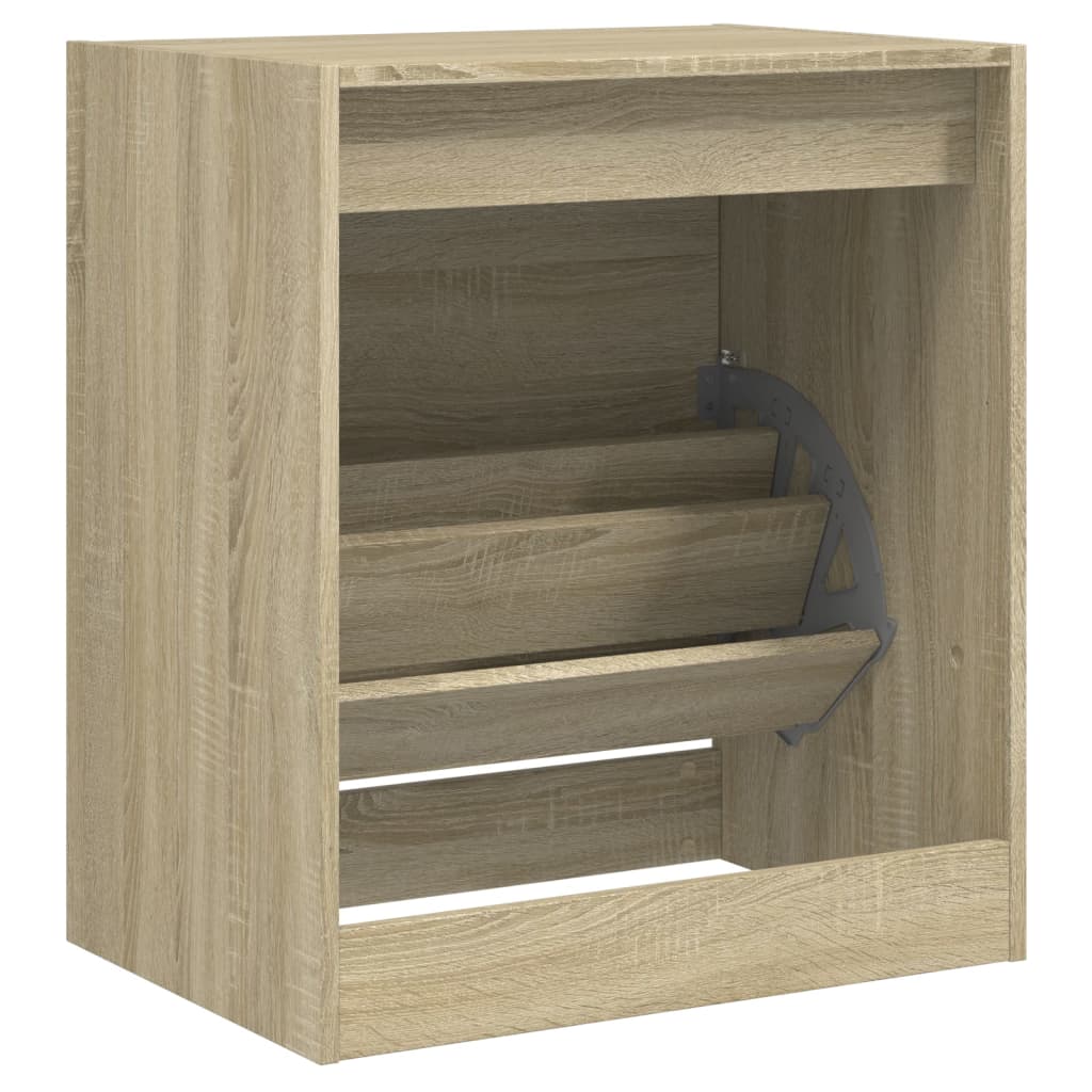 Armoire à chaussures chêne sonoma 60x42x69 cm bois d'ingénierie - XIOS