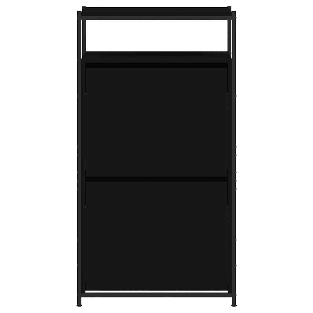 Armoire à chaussures noir 60x34x112 cm bois d'ingénierie - XIOS