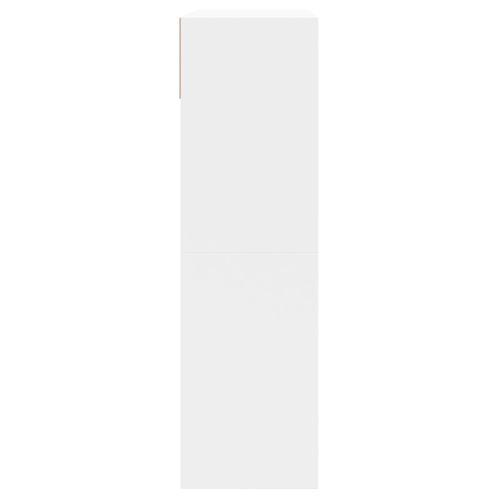 Armoire à chaussures 2 tiroirs rabattables blanc 80x34x116 cm - XIOS