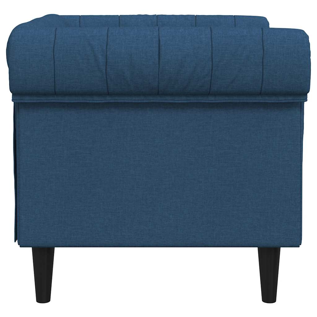 Fauteuil Chesterfield bleu tissu - XIOS