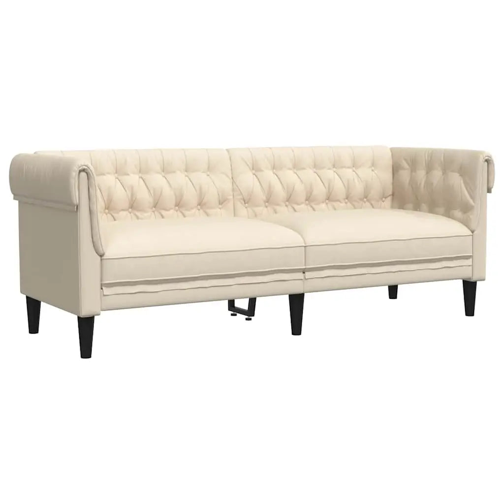 Canapé Chesterfield 3 places lin - XIOS