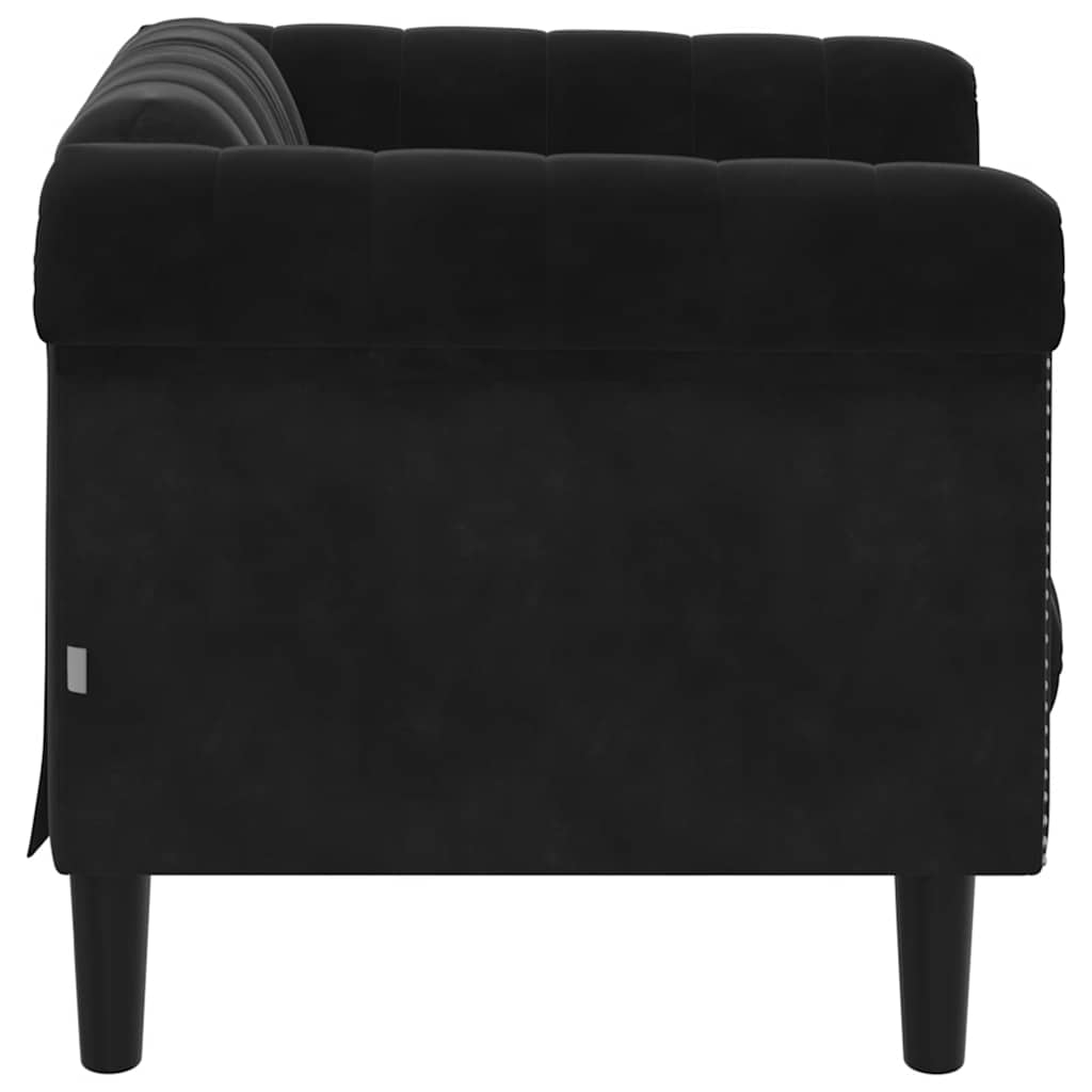 Fauteuil noir velours - XIOS