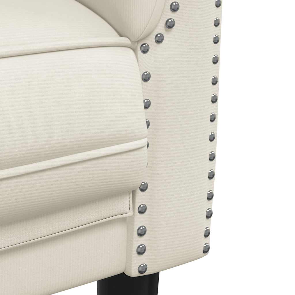 Canapé à 2 places crème velours - XIOS