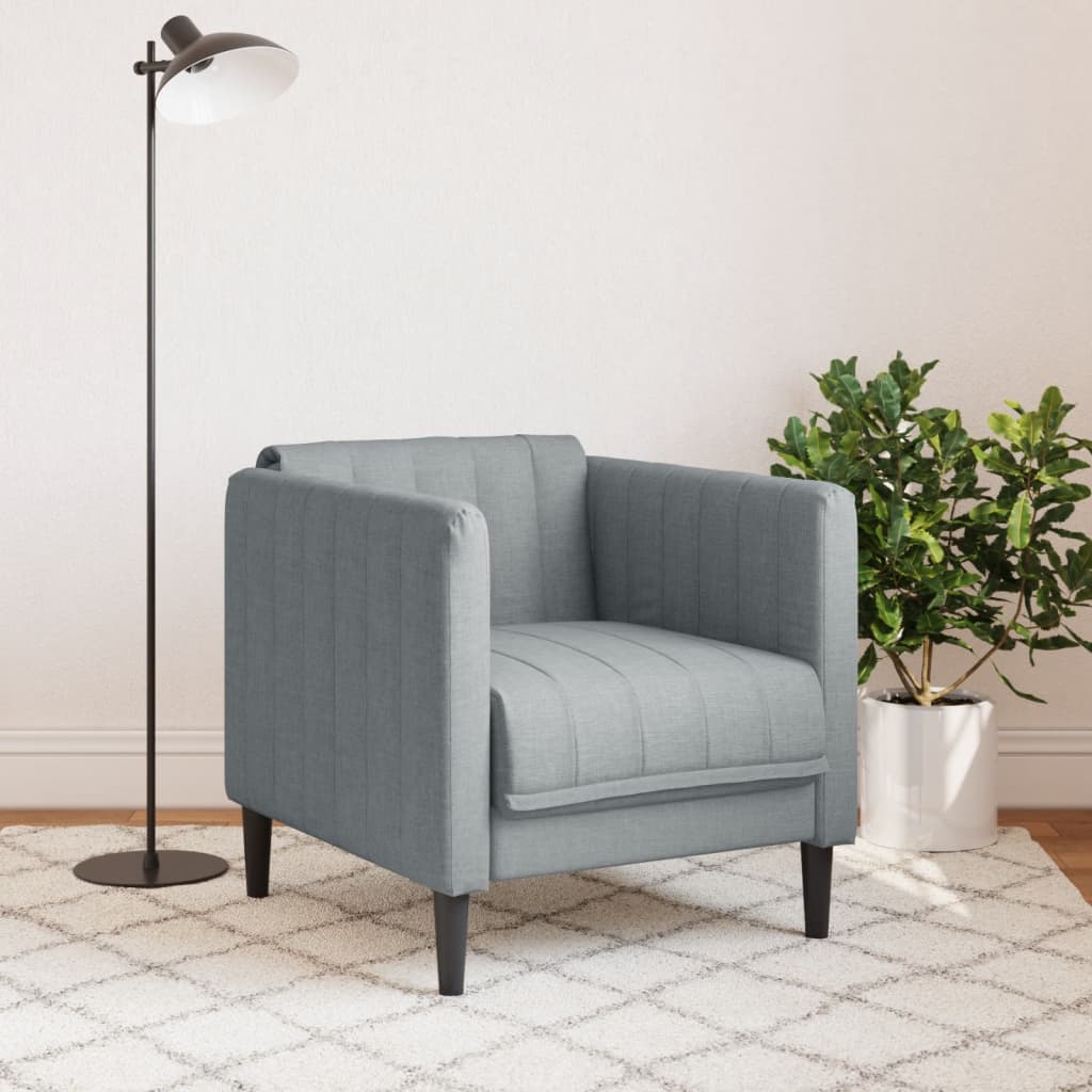 Fauteuil gris clair tissu - XIOS