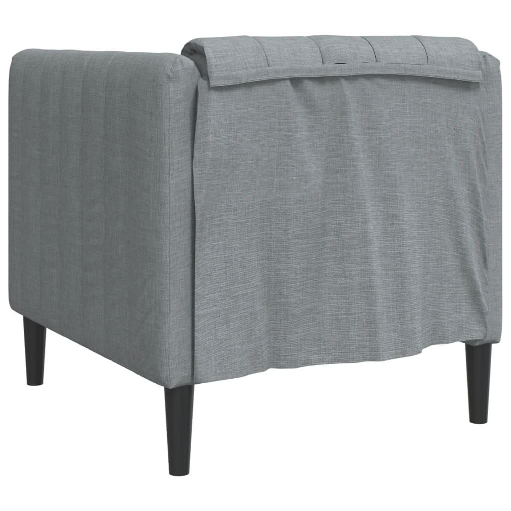 Fauteuil gris clair tissu - XIOS