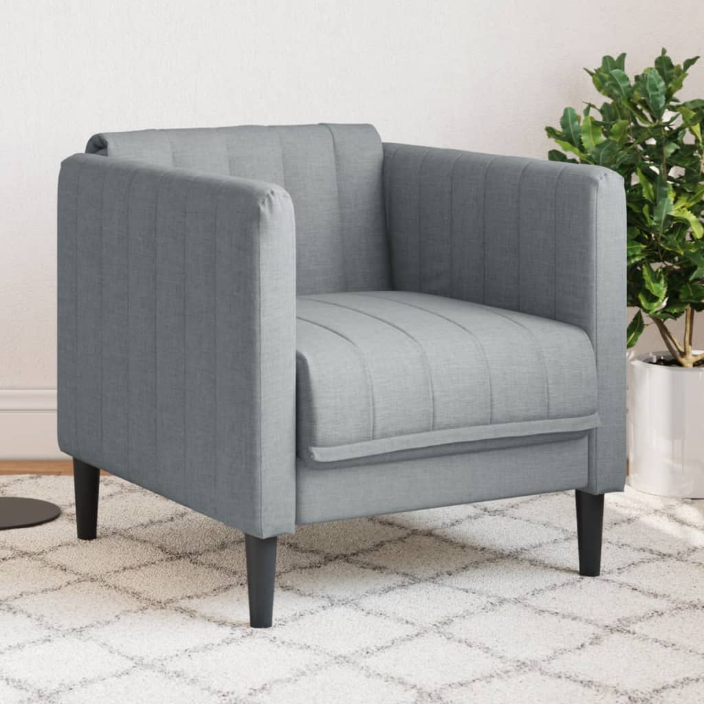 Fauteuil gris clair tissu - XIOS