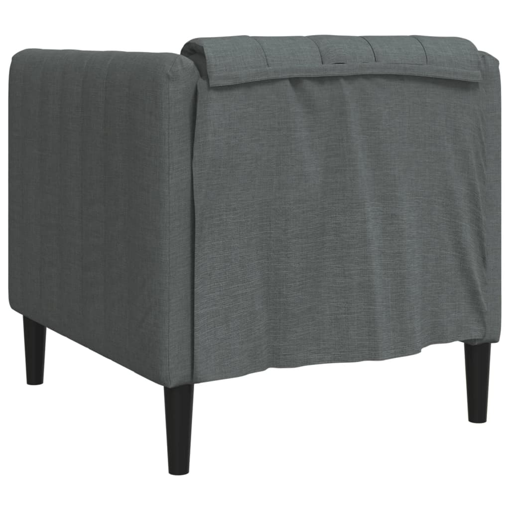 Fauteuil gris foncé tissu - XIOS