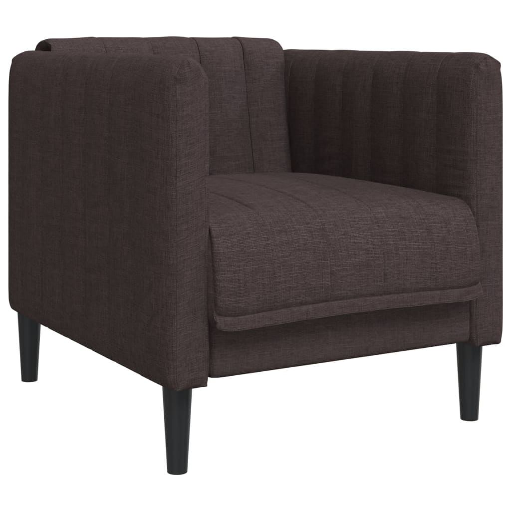 Fauteuil marron foncé tissu - XIOS