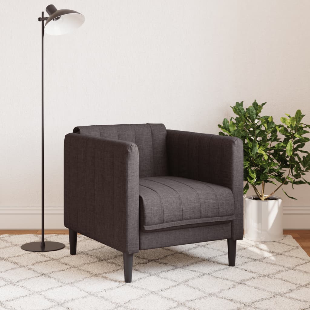 Fauteuil marron foncé tissu - XIOS