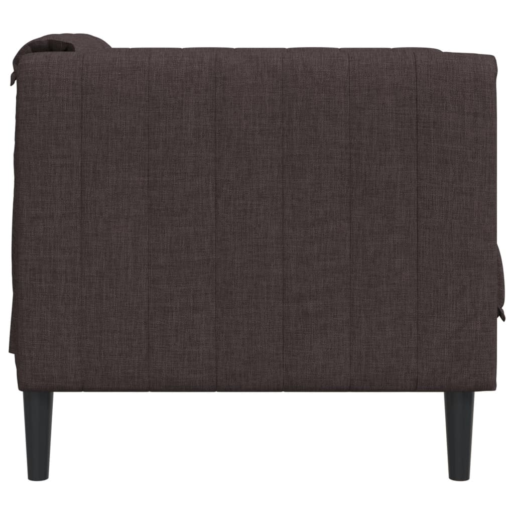 Fauteuil marron foncé tissu - XIOS