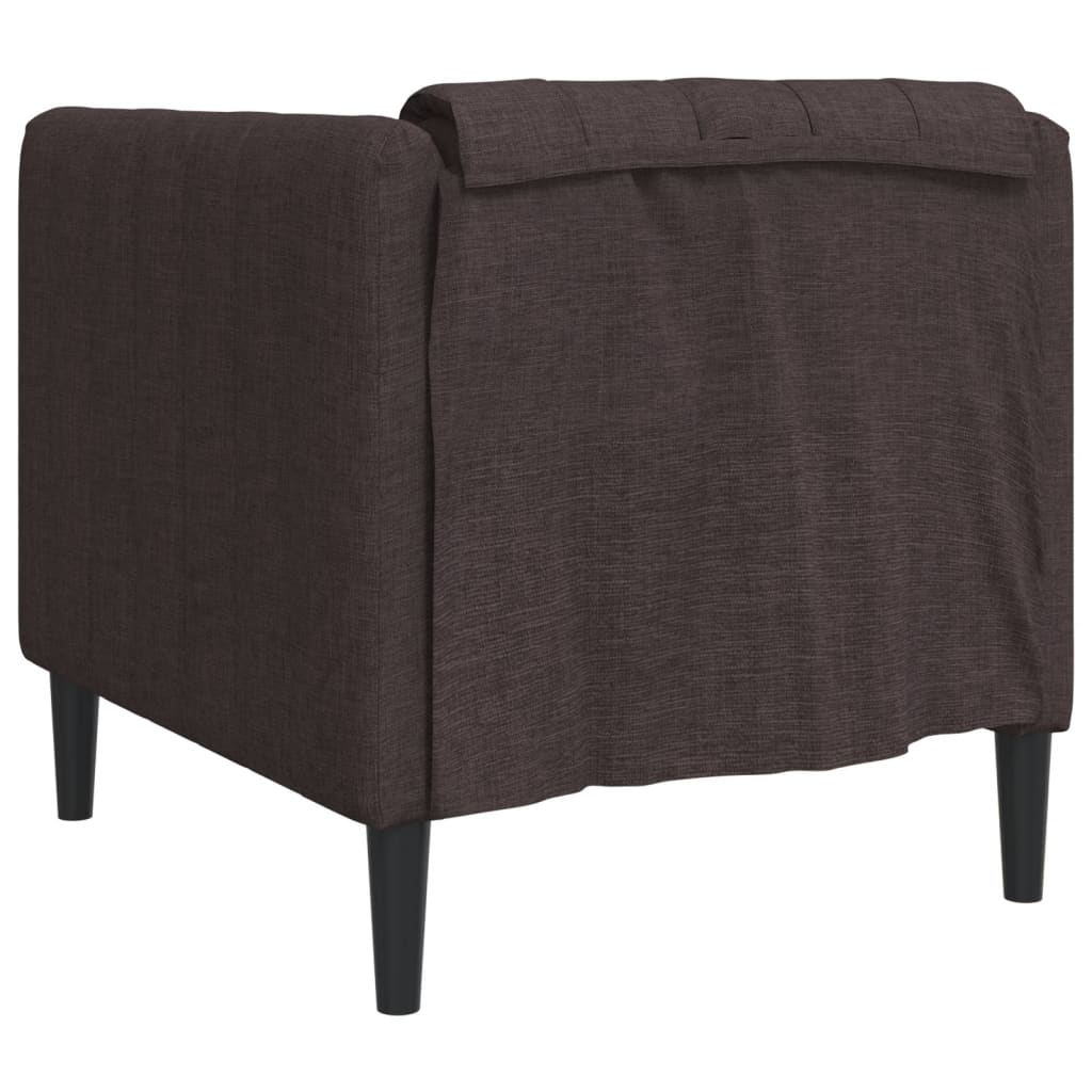 Fauteuil marron foncé tissu - XIOS