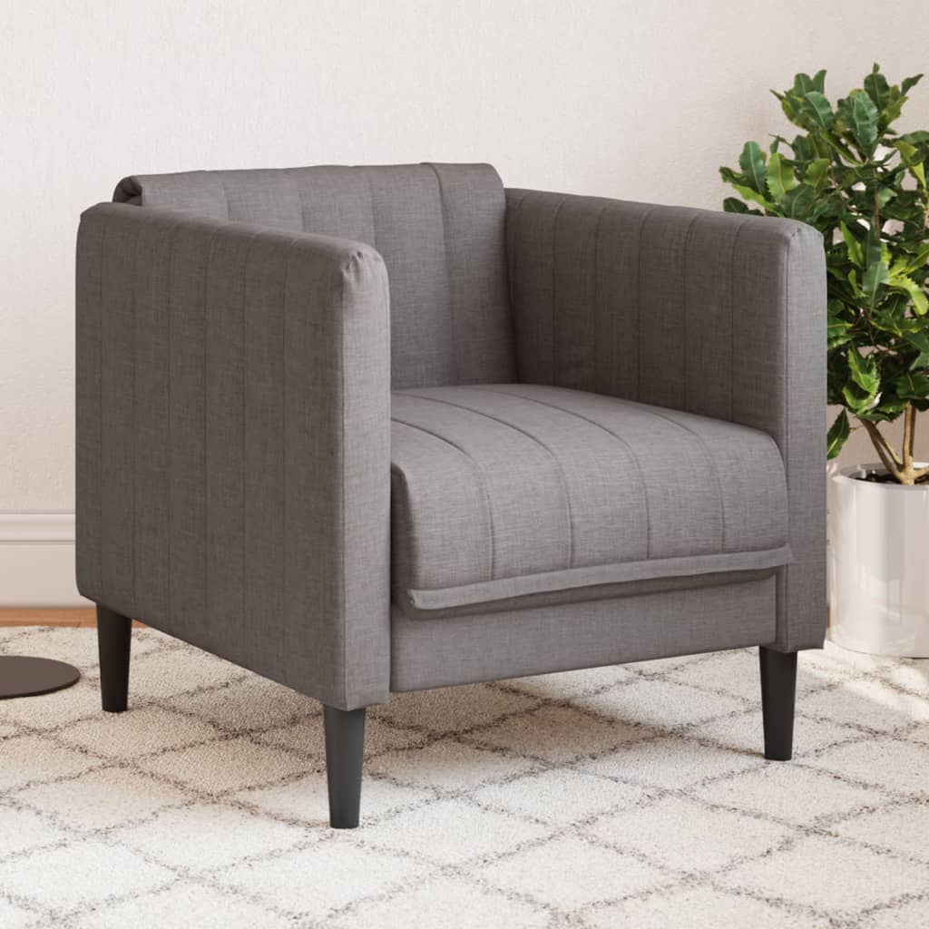 Fauteuil taupe tissu - XIOS