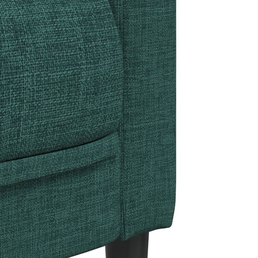 Canapé à 3 places vert foncé tissu - XIOS