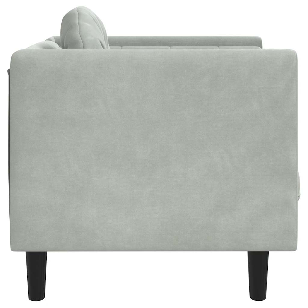 Fauteuil avec coussin gris clair Velours - XIOS