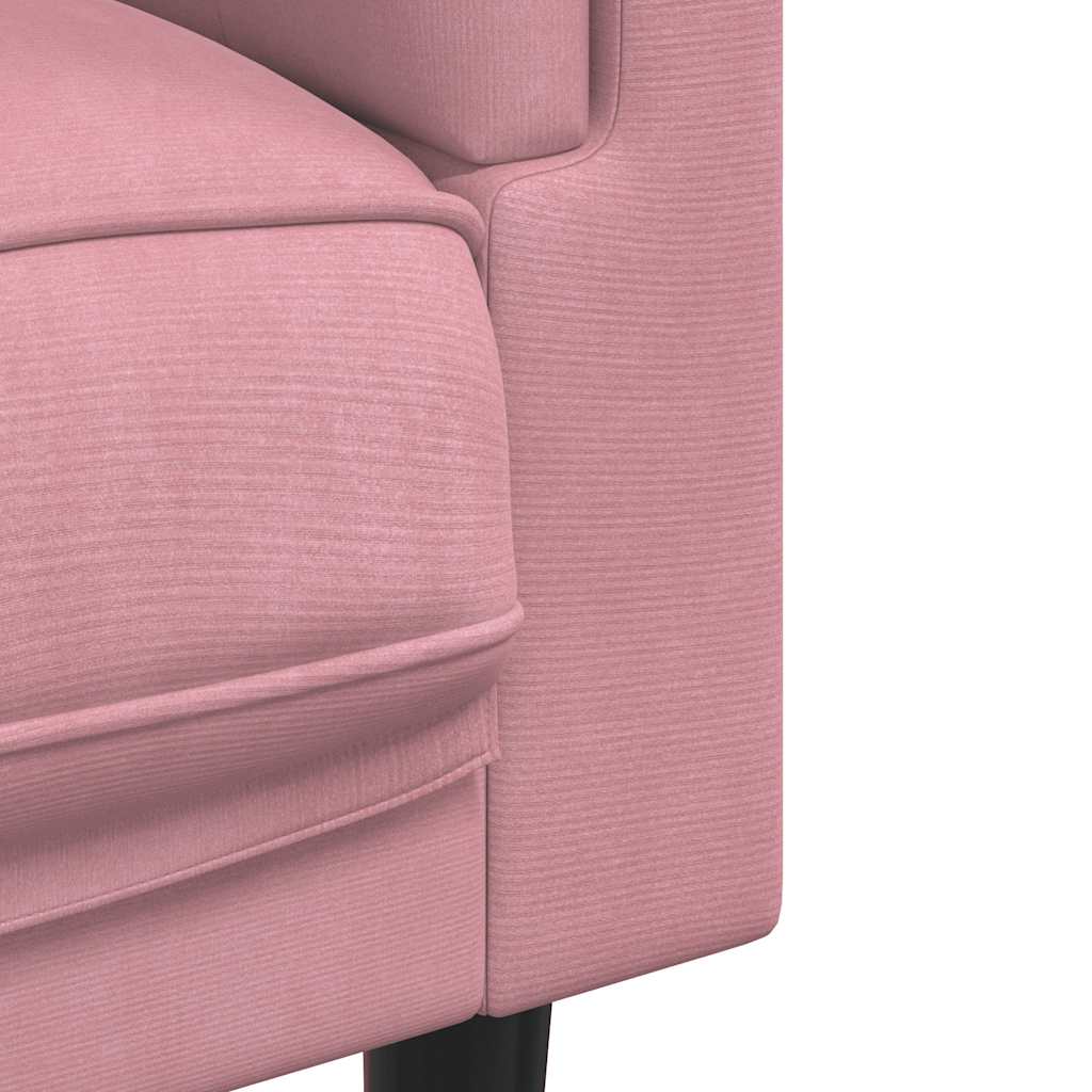 Fauteuil avec coussin rose velours - XIOS