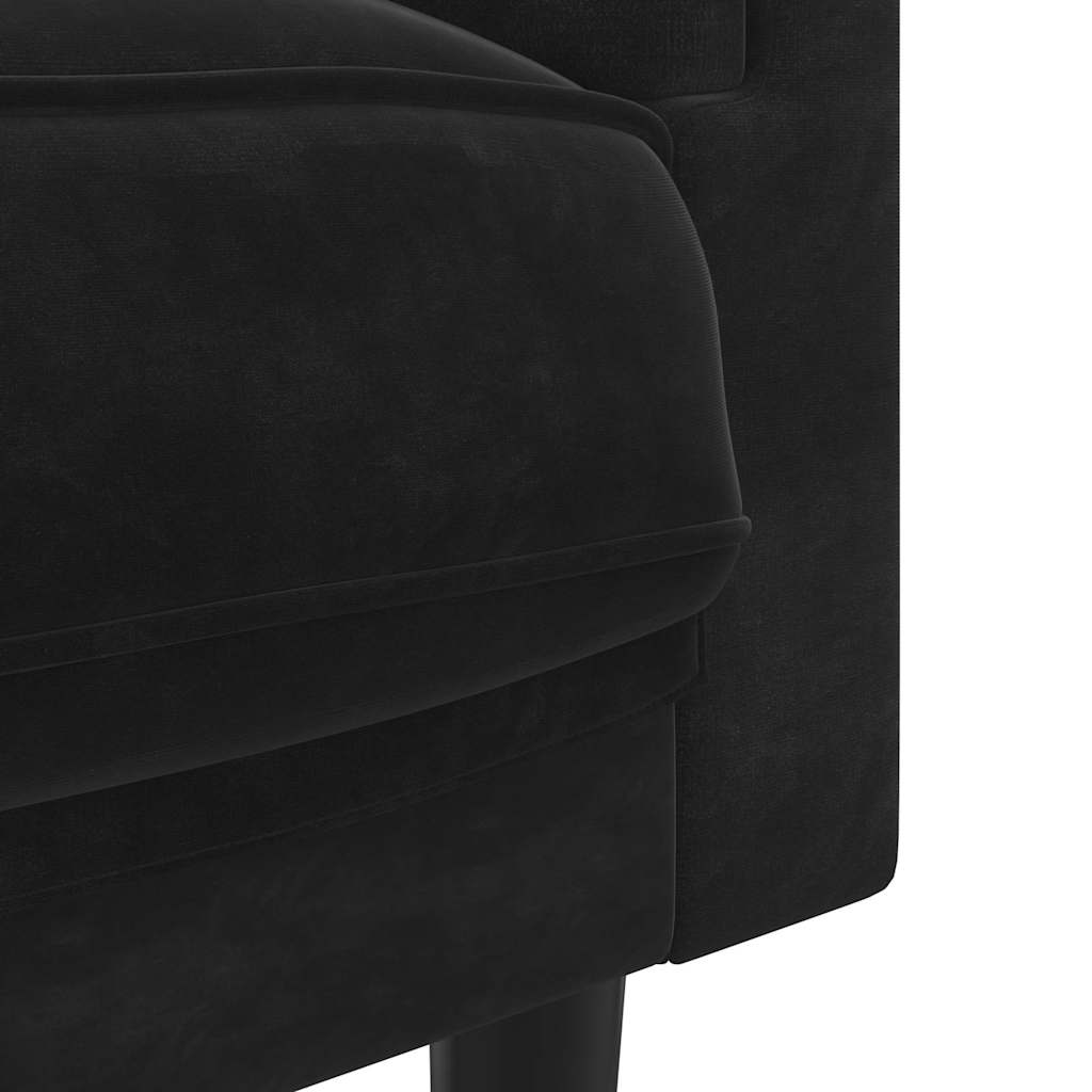 Fauteuil avec coussin noir velours - XIOS