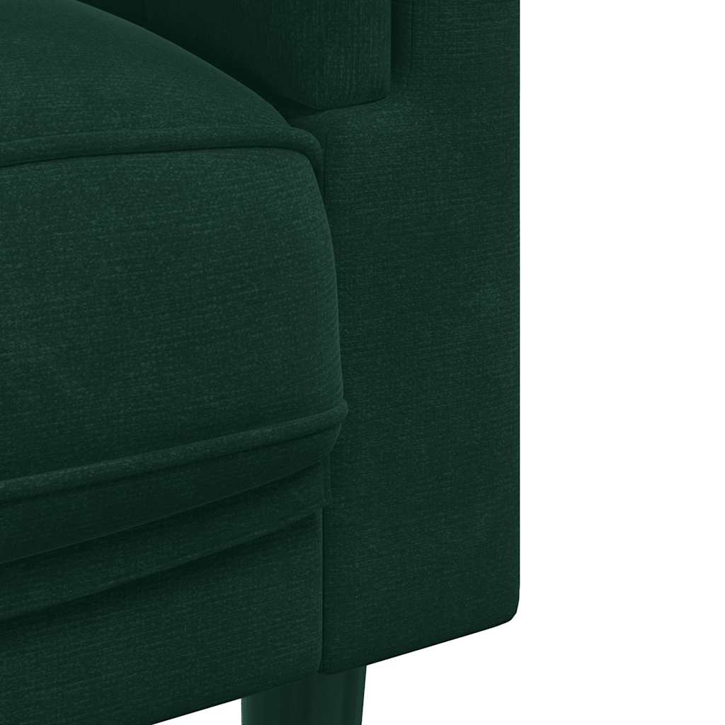 Canapé avec coussins 3 places vert foncé velours - XIOS