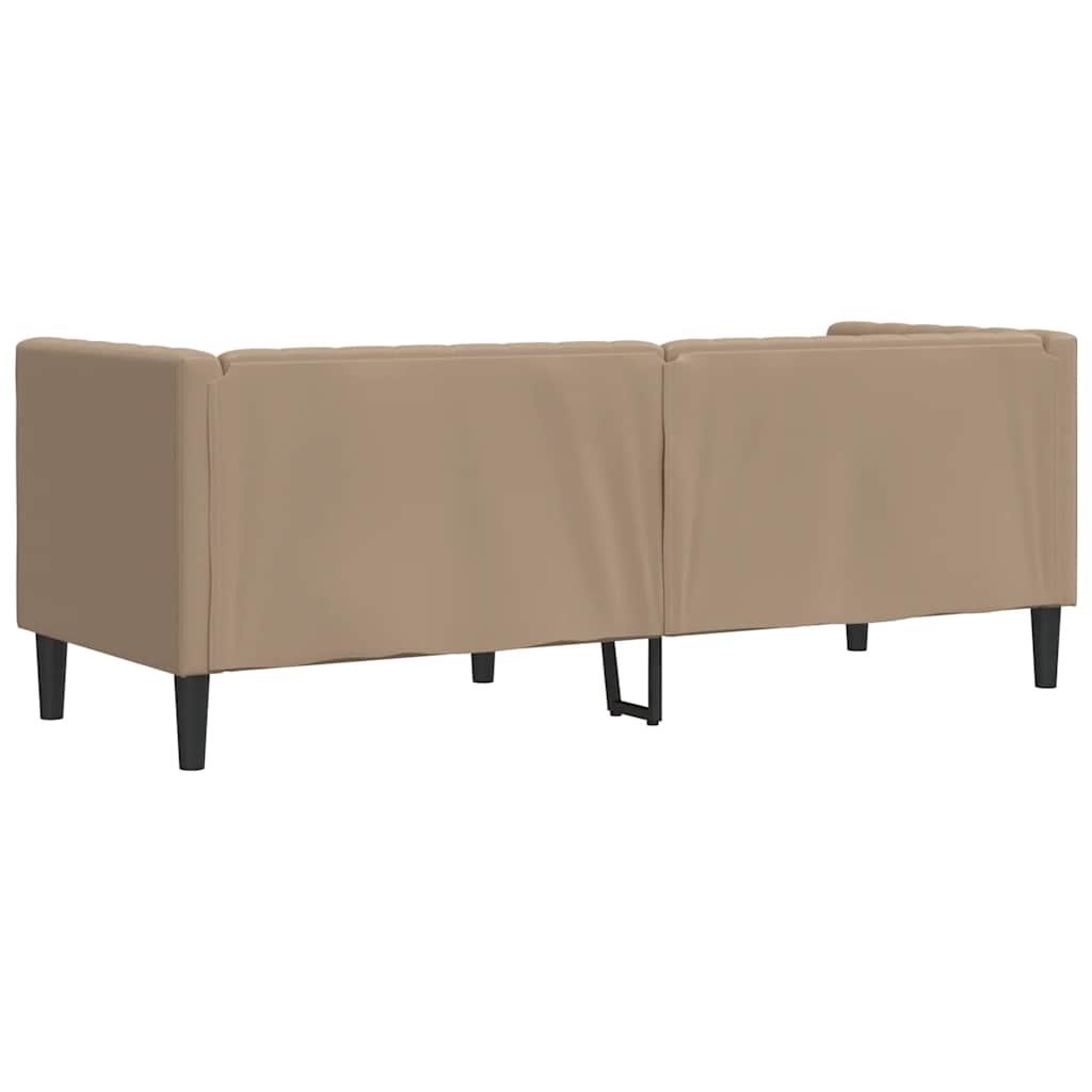 Canapé à 3 places Chesterfield cappuccino similicuir - XIOS