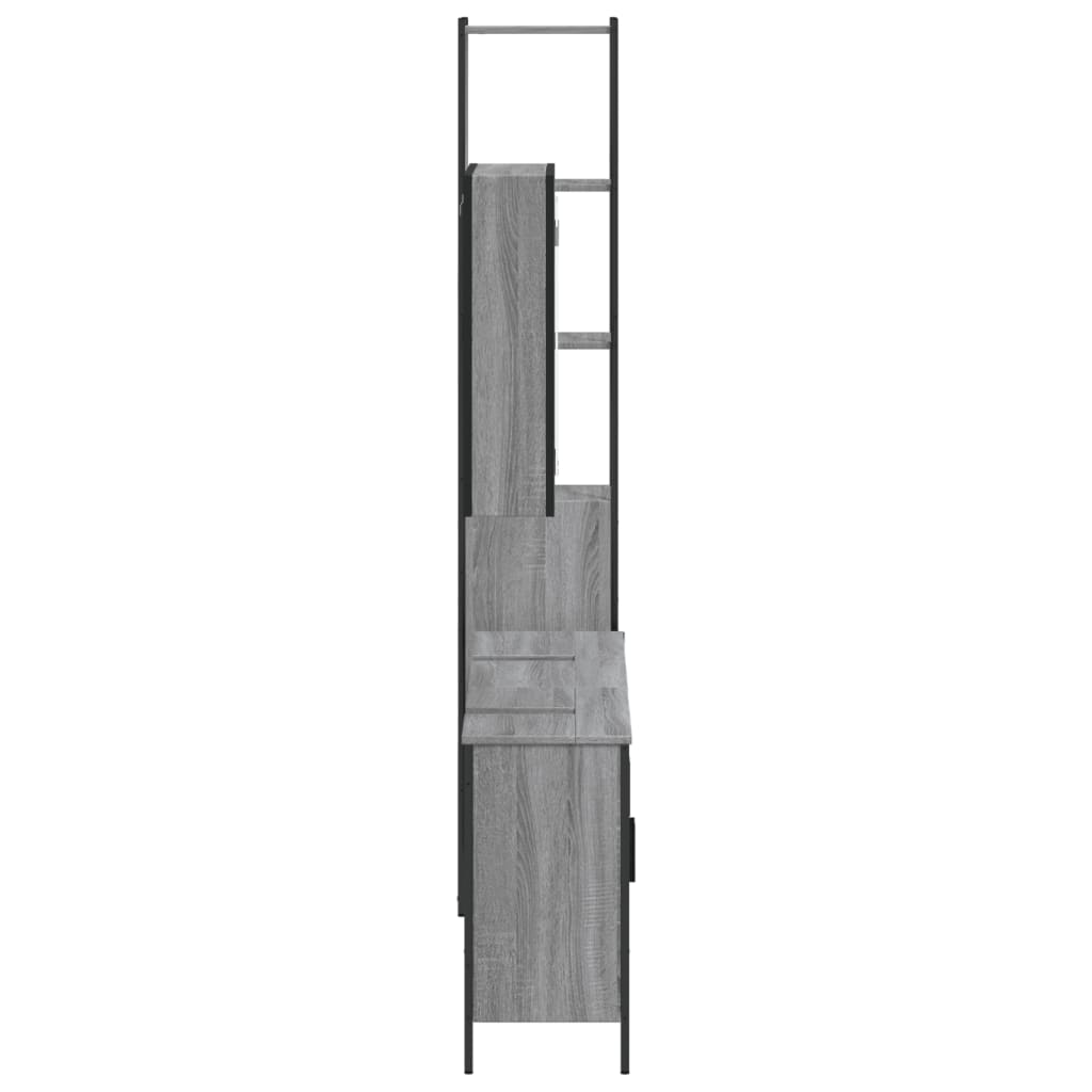 Ensemble d'armoires de salle de bain 4 pcs sonoma gris