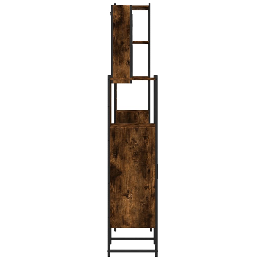 Ensemble d'armoires de salle de bain 4 pcs chêne fumé