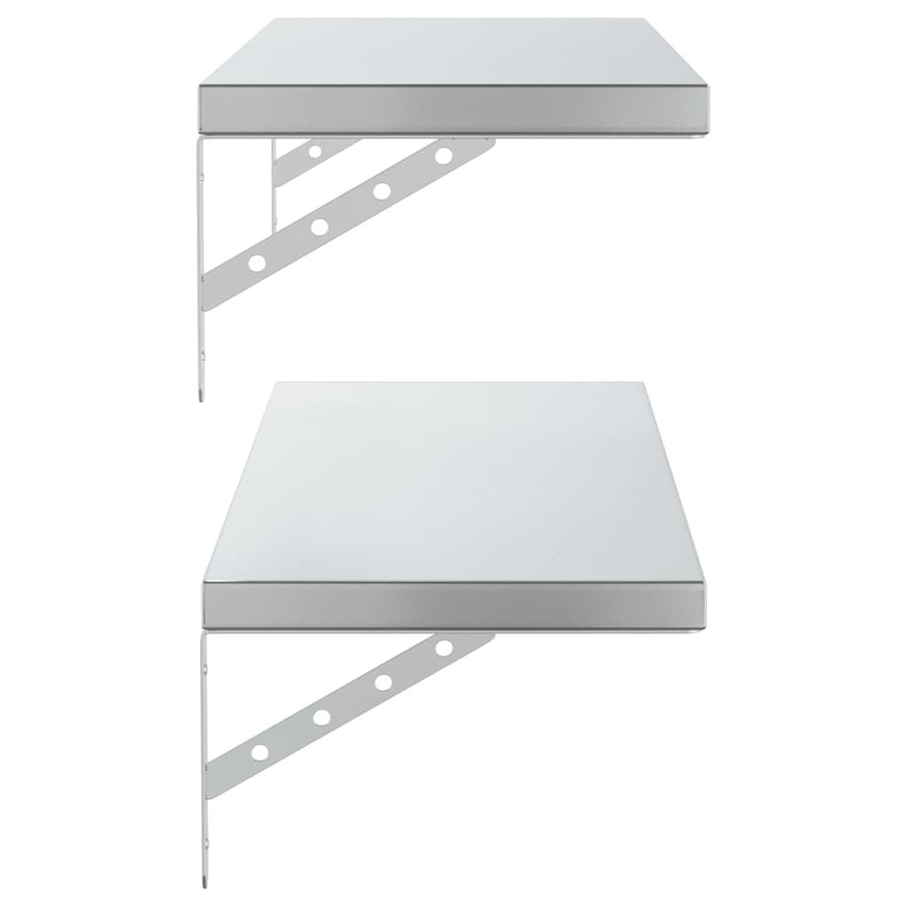 Étagères murales 2 pcs 100x30 cm argenté acier inoxydable - XIOS
