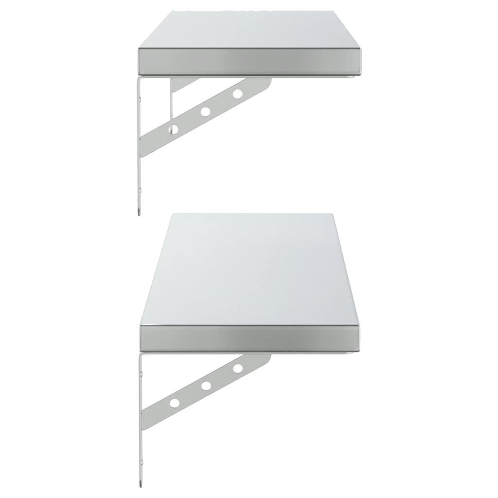 Étagères murales 2 pcs 100x23,5 cm argenté acier inoxydable - XIOS