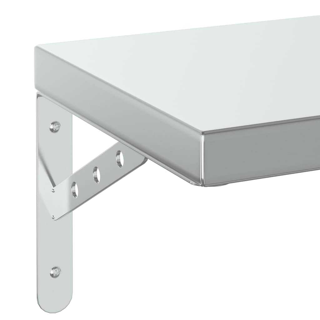 Étagères murales 2 pcs 100x23,5 cm argenté acier inoxydable - XIOS