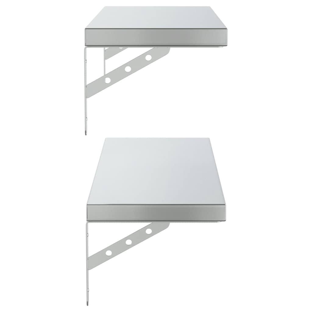 Étagères murales 2 pcs 75x23,5 cm argenté acier inoxydable - XIOS
