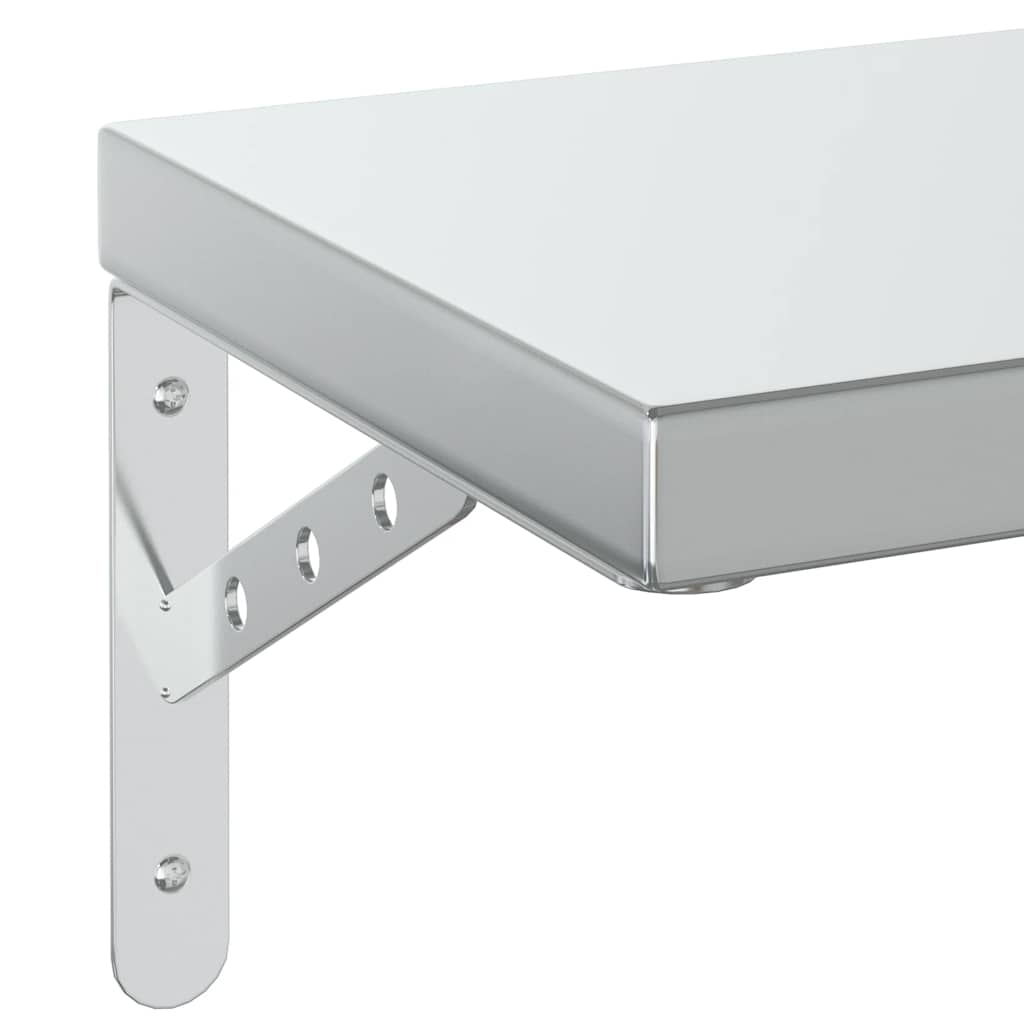 Étagères murales 2 pcs 75x23,5 cm argenté acier inoxydable - XIOS