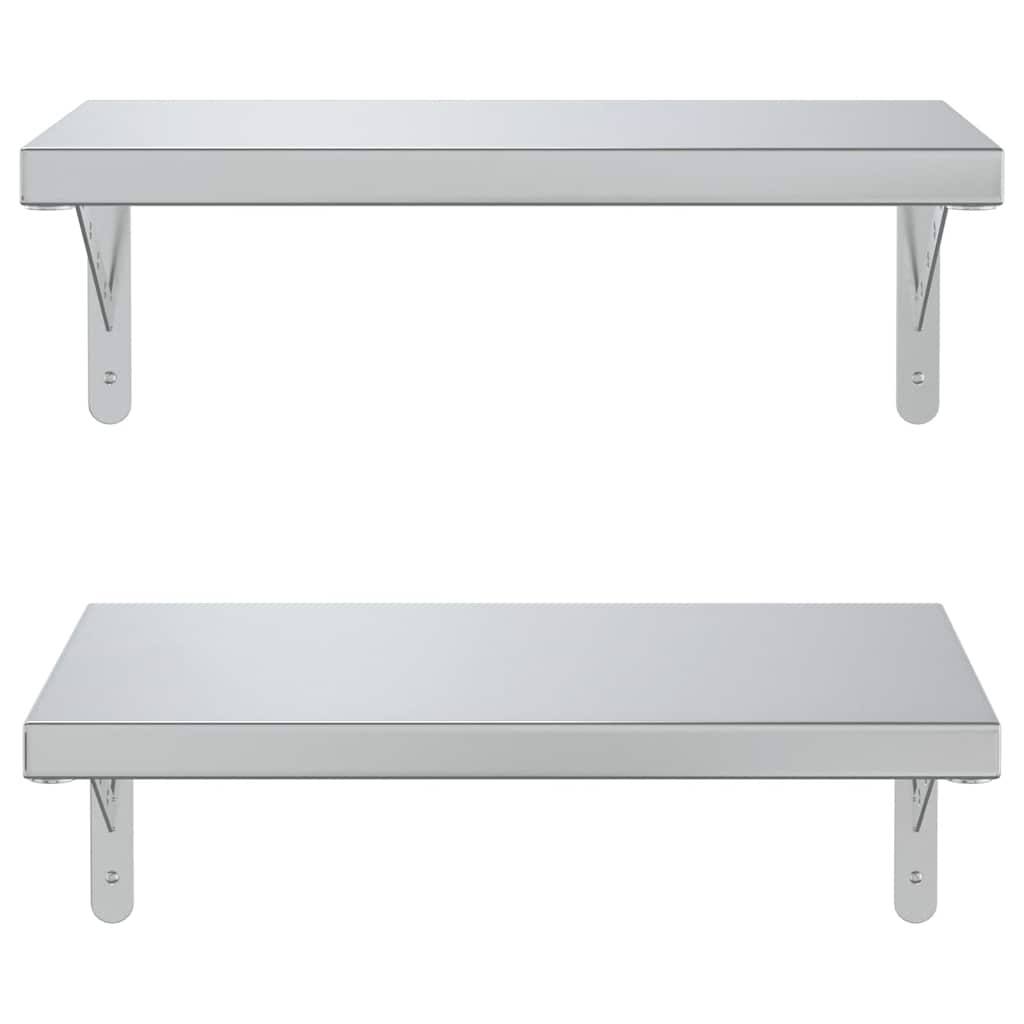 Étagères murales 2 pcs 50x30 cm argenté acier inoxydable - XIOS