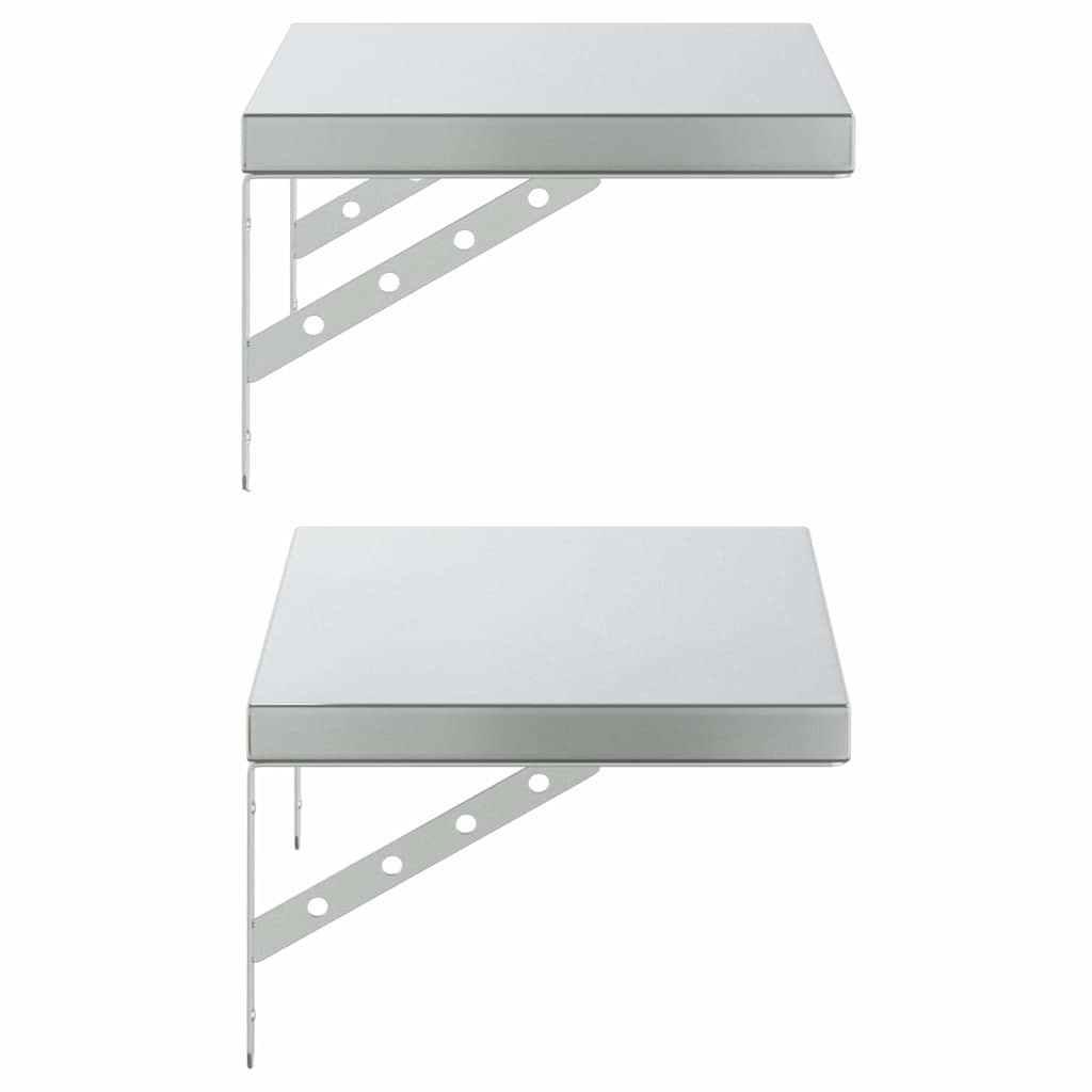 Étagères murales 2 pcs 50x30 cm argenté acier inoxydable - XIOS