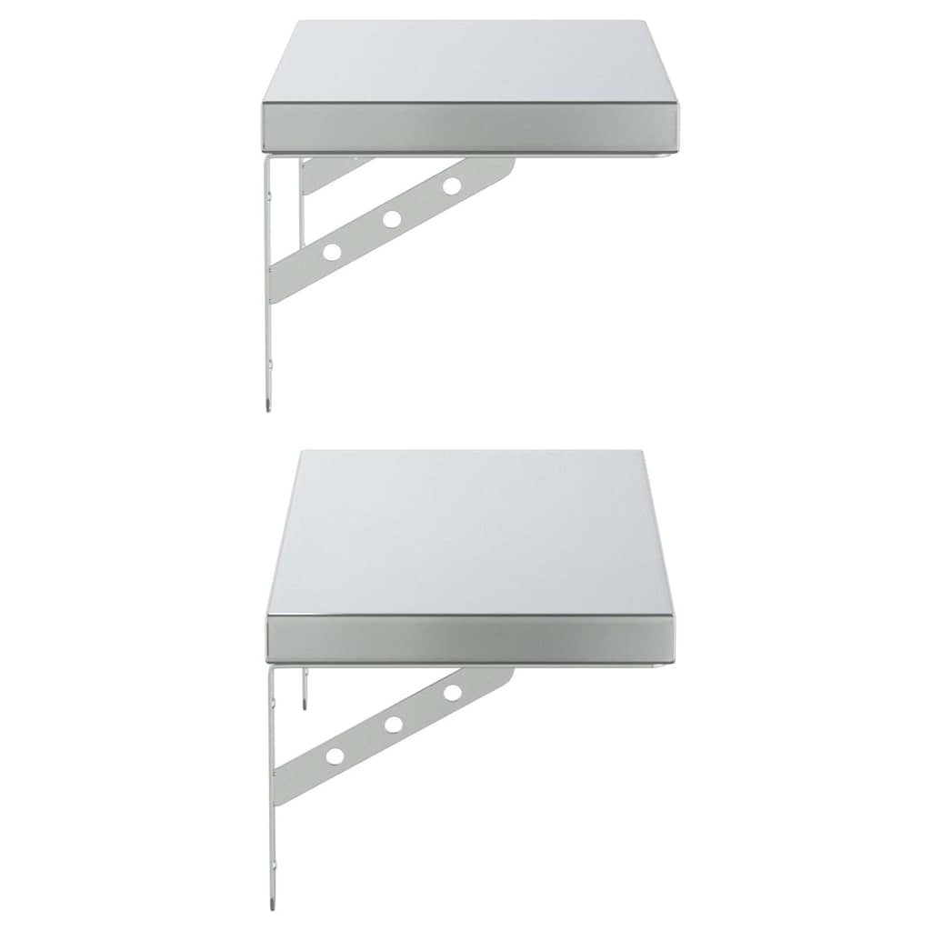 Étagères murales 2 pcs 50x23,5 cm argenté acier inoxydable - XIOS