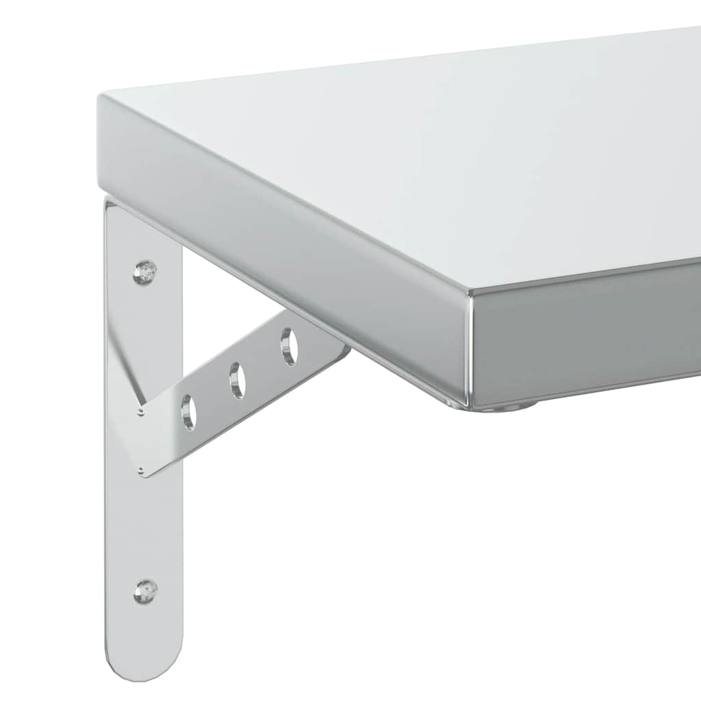 Étagères murales 2 pcs 50x23,5 cm argenté acier inoxydable - XIOS