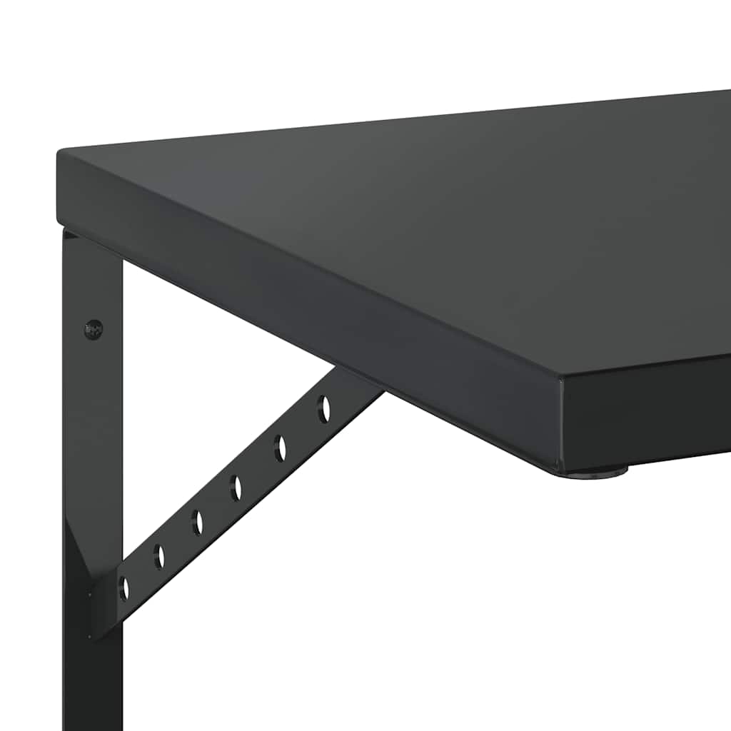 Étagères murales 2 pcs 50x40 cm noir acier inoxydable - XIOS