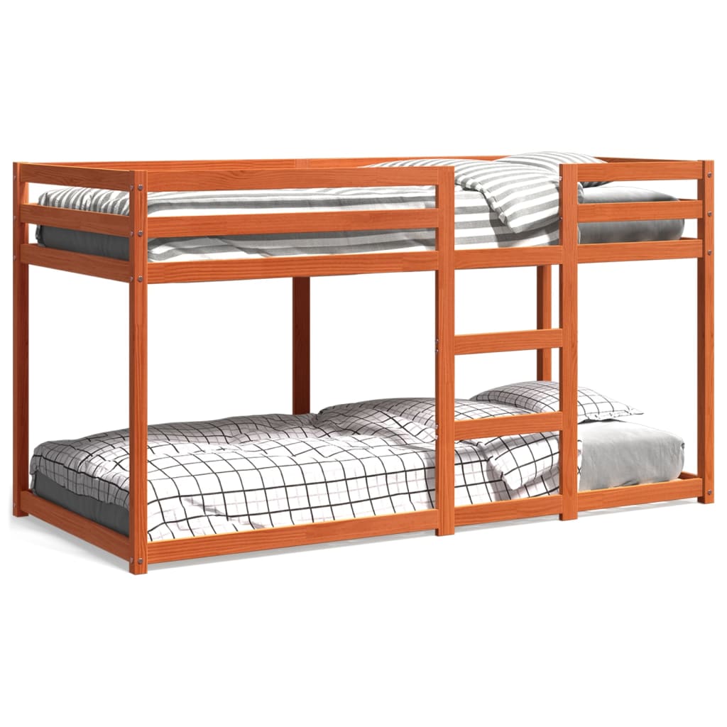 Lit superposé sans matelas cire marron 80x200 cm pin massif - XIOS