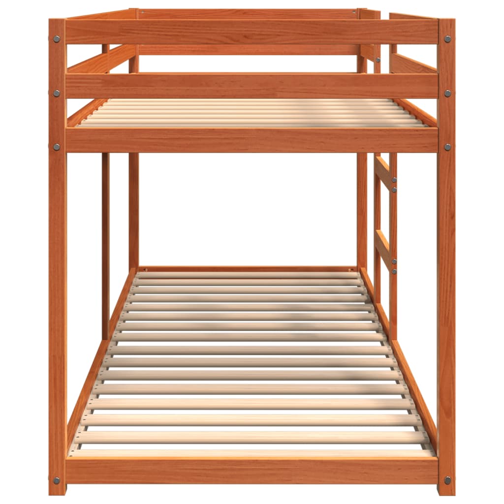 Lit superposé sans matelas cire marron 80x200 cm pin massif - XIOS