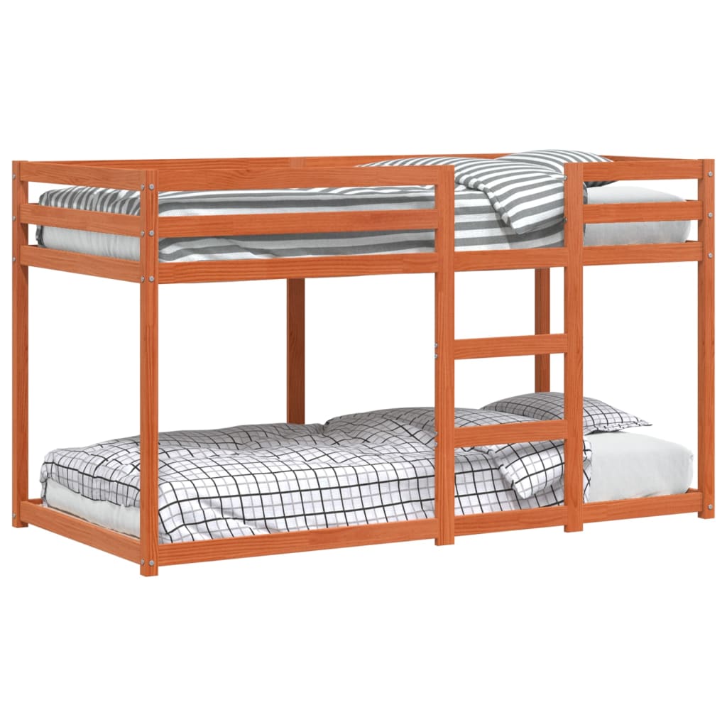 Lit superposé sans matelas cire marron 90x190 cm pin massif - XIOS